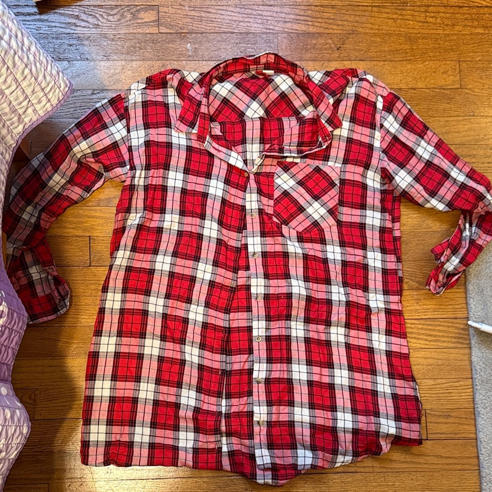 H&M Red and Black Checkered Shirt